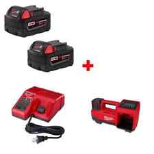 Milwaukee 48-11-1852 M18 Battery 2 Pack w/ 48-59-1812 Charger & FREE Inflator