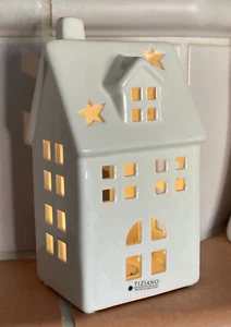 Tiziano Keramik Deko Haus mit LED Licht + Timer NEU XXX - Bild 1 von 2