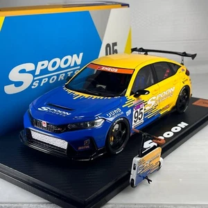 1/18 Peako Honda Civic Type R FL5 Spoon Sport Super Taikyu 2024 w/ motocompacto - Picture 1 of 2