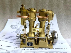R.W. 2-Cylinder L2 Retro Steam Model Engine for 50cm+ RC Steam Boats NIB - Picture 1 of 18