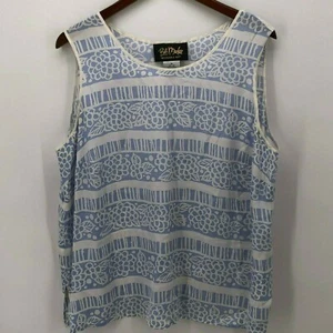 Blusa de seda sin mangas artística portátil Bob Mackie talla 1XL - Imagen 1 de 7