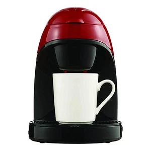 SINGLE SERVE ONE CUP COFFEE MAKER IN METALIC RED includes MUG and FILTER - Picture 1 of 1