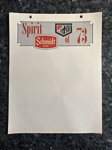 Vintage NEW OLD STOCK Schmidt Beer Note Pad 8 1/2" x 11" Spirit Of 73