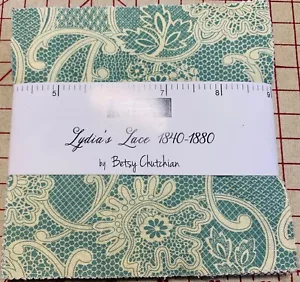 Moda FABRICS Civil War Repro 1800s LYDIA'S LACE Chutchian Charm Pack 42 SQUARES - Picture 1 of 2