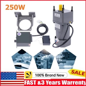 AC Gear Motor with Variable Speed Controller and Bracket Single Phase 250W 110V - Picture 1 of 14