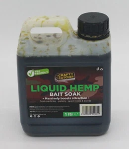 NUOVO Liquido Bait Soak 1L Canapa Carpa Esca Boilies Pellet Pva Friendly 1 Litro - Foto 1 di 1