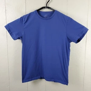 Camisa J.Crew Para Hombres Grande Azul Cuello Redondo Manga Corta Elastizada Pullover Roto - Imagen 1 de 14