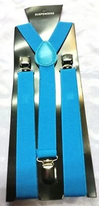 8 ADJUSTABLE BRACES UNISEX TROUSER ELASTIC CLIP ON WEDDING GROOMSMAN SMART - Picture 1 of 4