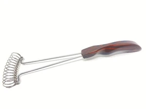 Vintage CUTCO No. 1060 Stainless Steel 12.5" Whisk Egg Beater Brown Swirl Handle - Picture 1 of 9
