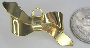 Gold oder Silber plattiert Metall Band Schleife Brosche Anstecknadel Anhänger - Bild 1 von 8