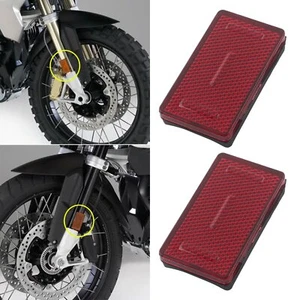 2× Motorcycle Front Fork Leg Reflective Reflector Red Universal Fit For BMW - Picture 1 of 9