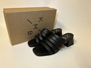KMB Damen Riemen Sommer Sandale Absatzschuh Leder Schwarz Napa Negro Ibanema - Bild 1 von 3