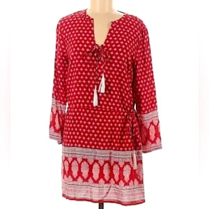 Romeo & Juliet Couture NWT Mini Dress Size Small Red White Tassels Cinch Waist - Picture 1 of 5