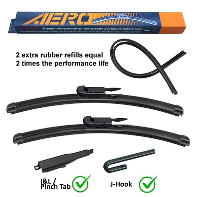 Limpadores AERO Avenger 22"+20" substituição OEM Ford Mustang 2021-2005 - Imagem 1 de 4