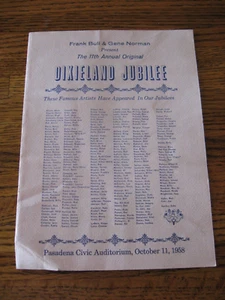 Dixieland Jubilee Program 1958 Pasadena California - Picture 1 of 7