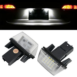2x LED License Plate Lights For Peugeot 206 207 306 307 308 406 407 5008 Partner