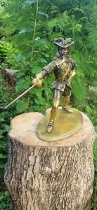 Stunning old D'Artagnan swordman bronze figure 39 cm h FREE SHIPPING ! - Picture 1 of 11