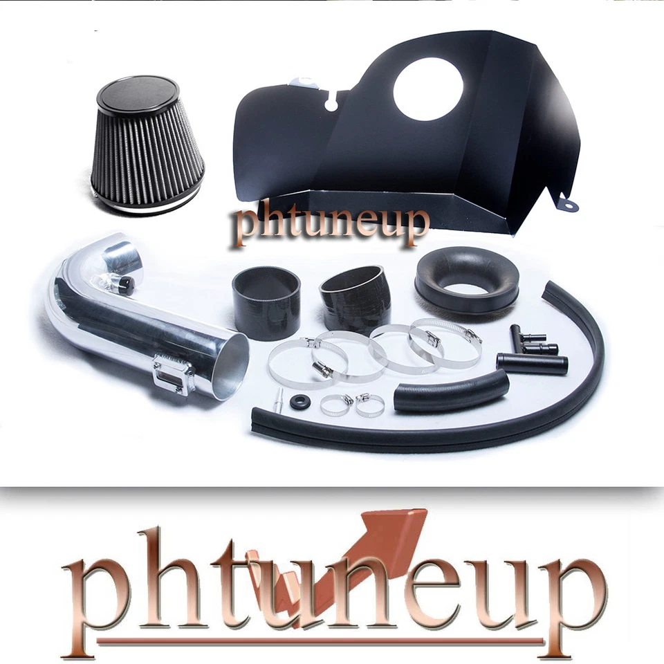 KIT ADMISIÓN AIRE FRÍO NEGRO PLATA para Ford Mustang GT 2015-2017 5,0 L 15 16 17 Foto 1 de 1