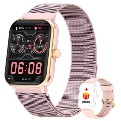 2025 Smartwatch Damen Herren für Android iOS Fitnessuhr Pulsuhr Schrittzähler - Bild 1 von 4