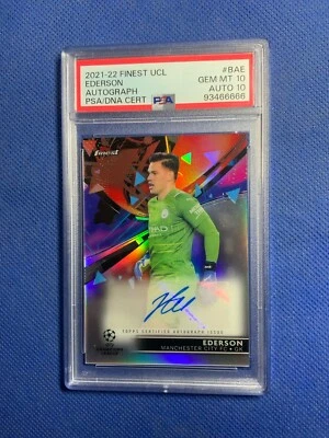 2021-22 Topps Finest UCL Auto Ederson #BA-E Auto Psa 10/10 - Image 1 of 2