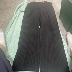 212 Collection Curvy Fit Black & Gray Striped Pants Size 8 Average New With Tags - Picture 1 of 15