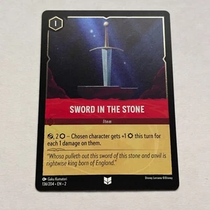 Sword in the Stone 136/204 Disney Lorcana Rise Floodborn Uncommon Cold Foil NM - Foto 1 di 2