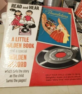 Lesen und Hören Däumelinchen kleine goldene Bücher & Goldene Schallplatte NEU - Bild 1 von 3