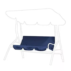 Swing Canopy Replacement Swing Cushion Cover, 3 Seat Premium 190T Dark Blue - Picture 1 of 8