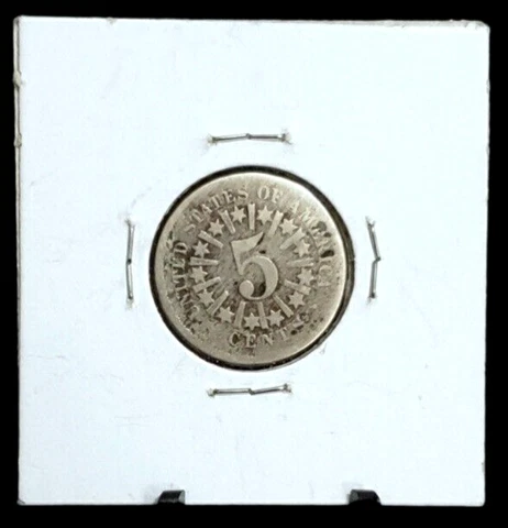 1867 Shield Nickel with Rays - Highly Collectable Cover