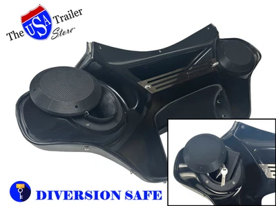 Glove Box Batwing Fairing for Suzuki C50 C50T VL800 Motorcycle with Stealth Pods Foto 1 de 4