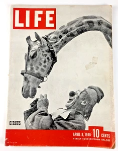 April 8, 1946 - Life Magazine Lou Jacobs Story Circus Cover -  WC - Picture 1 of 13