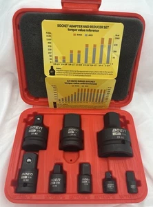 8 Piece Impact Socket Adapter and Reducer Set, 1/4" 3/8" 1/2" 3/4" Drive Socket - Picture 1 of 6