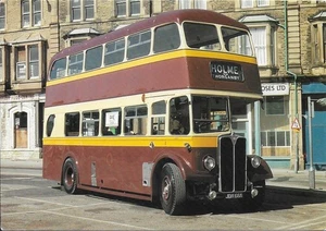 Postal de autobús York Pullman 64 AEC Regent III JDN668 Buxton Market Place 1985 - Imagen 1 de 1