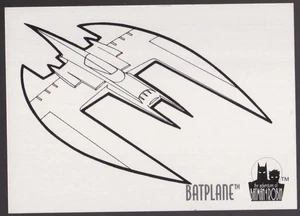 SkyBox The Adventures of Batman Robin 1995 Colouring Card C8 Batplane - Picture 1 of 2