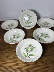 6 WS George Green Valley Bolero B8760 5 1/8” Bayas Postre Salsa Cuencos Borde Dorado - Imagen 1 de 6