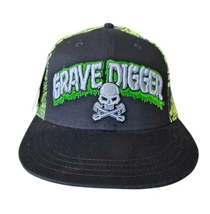 Grave Digger Monster Jam Prototype Ball Cap Hat Black Multicolor Snapback - Picture 1 of 5