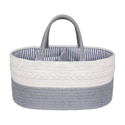 Woven  Diaper  Large Changing Pad Clothes Organizer Basket Carrier - Image 1 of 4