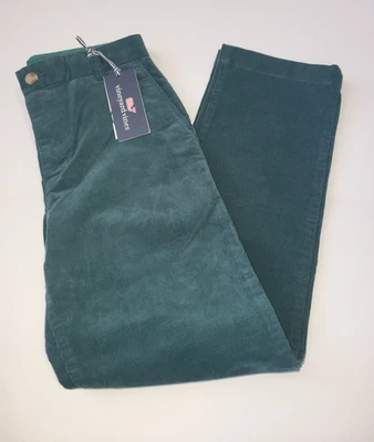 Pantalones rompedores de pana Vineyard Vines para niños talla 16 verde Navidad nuevos con etiquetas Foto 1 de 4