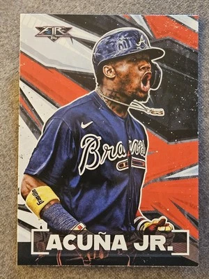 2021 Topps Fire Ronald Acuna Jr. #100 - Atlanta Braves - Image 1 of 2