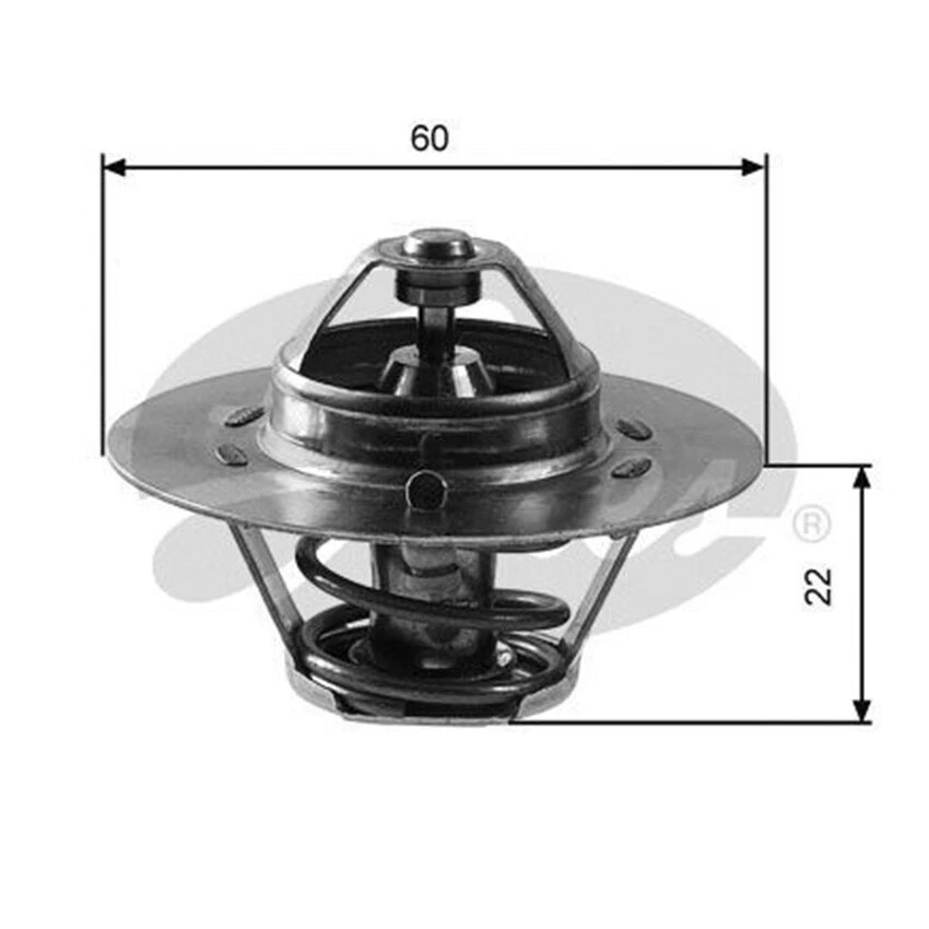 Thermostat for SKODA Forman 136 781135 1.3L Petrol 4Cyl FWD TH12488G1 - Image 1 of 1
