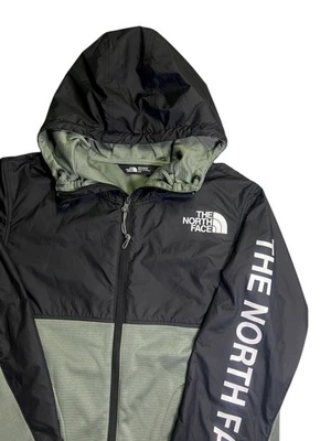 The North Face Train N Logo Overlay Jacket. Men’s Medium Hooded Coat Green Black - Image 1 of 4