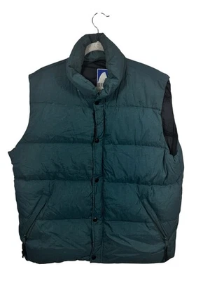 Chaleco acolchado Sierra Designs plumón de ganso para hombre XL verde nailon exterior senderismo cálido Foto 1 de 4