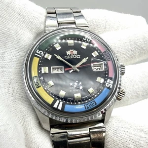 Orologio Orient automatico KING DIVER vintage 42mm nero con bracciale 3 stelle - Foto 1 di 15