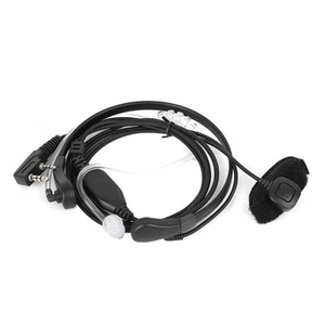 `2Pcs Two Way Radio Headphone Throat Mic Headset Fit For Uv-5R Uv-6 - Zdjęcie 1 z 12