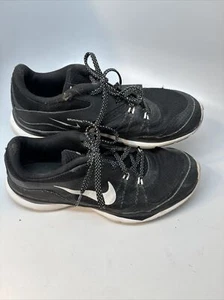 Nike Womens Flex TR 5 724858-001 Black Running Shoes Lace Up Low Top Size 8 - Picture 1 of 5