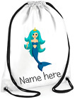 Personalised Girls PE Bag Mermaid Dance PE Ballet Water resistant - Free P&P