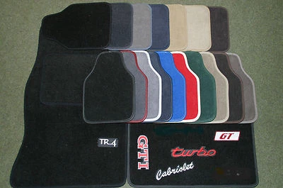 Audi RS4 RS6 Mats Bespoke with Colour Binding & Stitching Front PAIR OEM Quality - Image 1 of 4