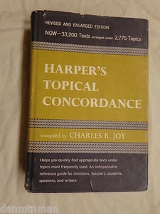 Harper's Topical Concordance (1962, Hardback) Revised and Enlarged Edition - Imagen 1 de 6