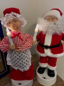 Vintage Telco Creations 1996 Santa & Mrs. Claus 15" Motion-ettes Doppelpack - Bild 1 von 8