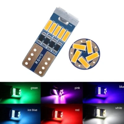 T10 LED Bulb Canbus 501 W5W High Quaility Side Light Bulbs Various Colours Packs - Image 1 of 4